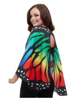Smiffys Monarch Butterfly Fabric Wings, Multi-Coloured