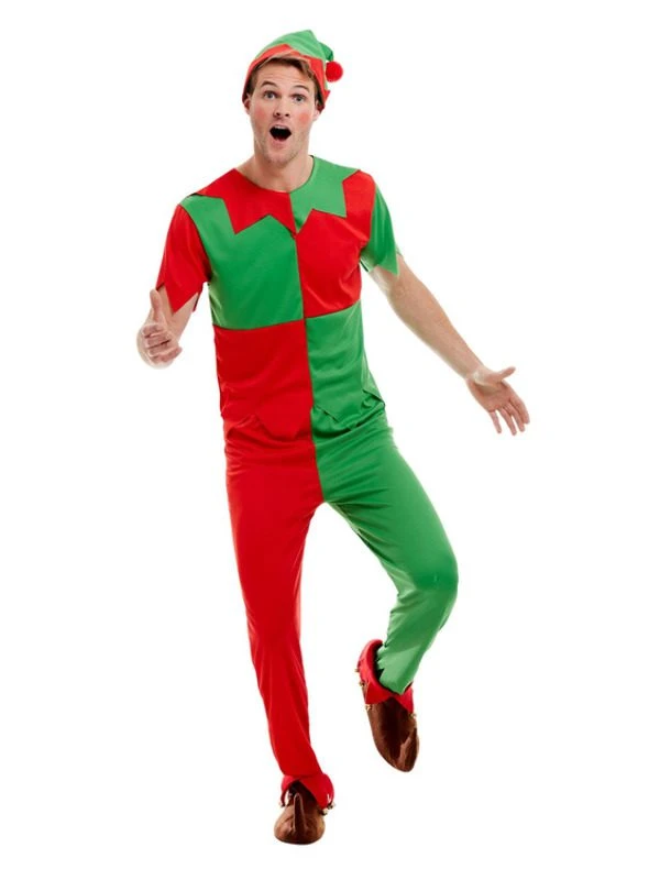 Smiffys Elf Costume, Green & Red 1 Smiffys Elf Costume, Green & Red