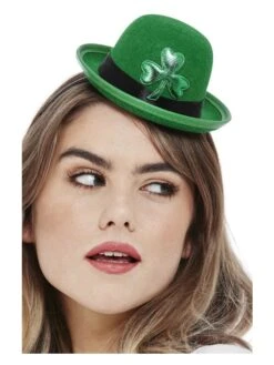Smiffys Paddy’s Day Mini Bowler Hat, Felt