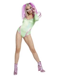 Smiffys Fever Alien Costume, Green