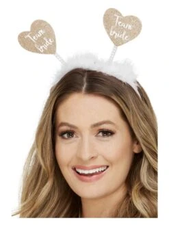 Smiffys Team Bride Heart Boppers, White