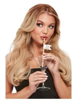 Smiffys Team Bride Straws, Gold