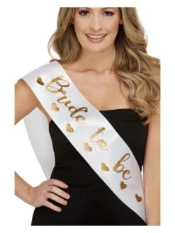 Smiffys Bride To Be Sash, White