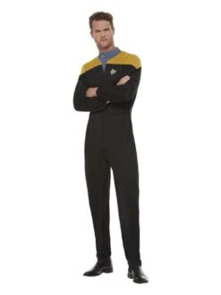 Smiffys Star Trek, Voyager Operations Uniform, Gold & Blac