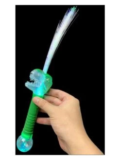 Smiffys LED Light Up Glow Dinosaur Fibre Optic Wand