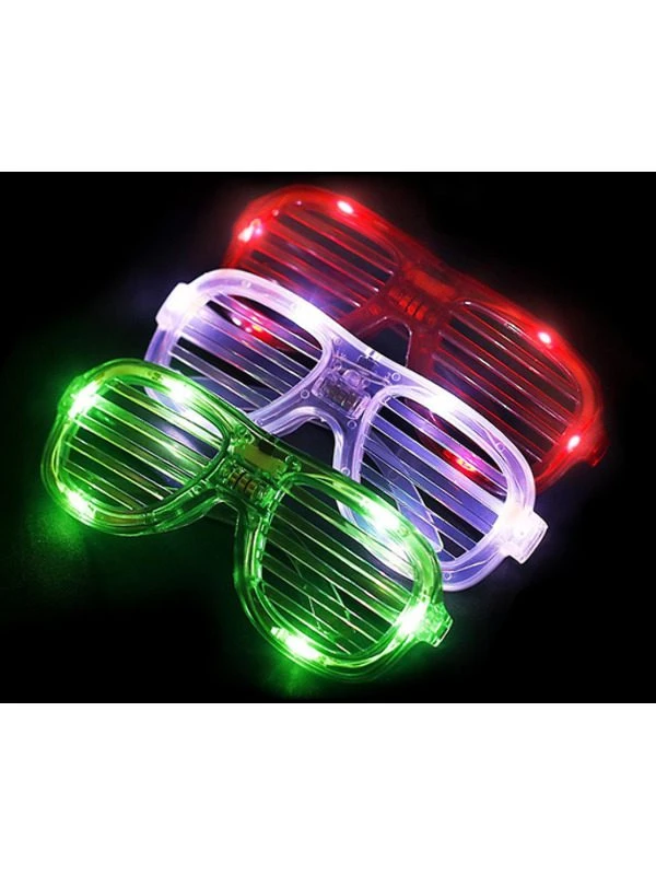 Smiffys LED Light Up Shutter Glasses, Assorted 1 Smiffys LED Light Up Shutter Glasses, Assorted