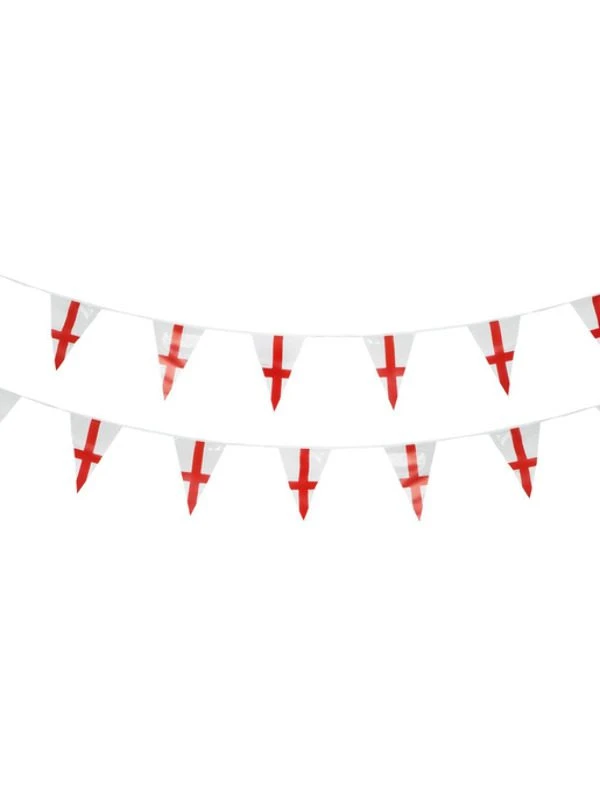 Smiffys England Flag Triangle Bunting, Plastic 1 Smiffys England Flag Triangle Bunting, Plastic