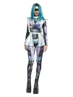 Smiffys Metallic Space Alien Costume, Multi