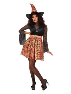 Smiffys Vintage Witch Costume, Orange