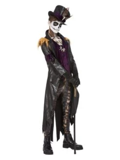 Smiffys Deluxe Voodoo Witch Doctor Costume, Black & Purple