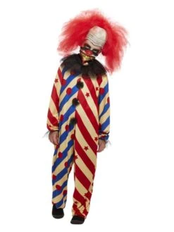 Smiffys Creepy Clown Costume, Red & Blue