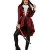 Smiffys Deluxe Swashbuckler Pirate Costume, Burgundy