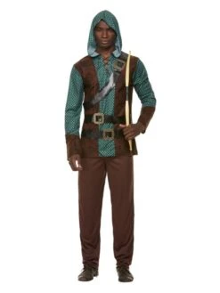 Smiffys Deluxe Forest Archer Costume, Green