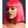 Smiffys Fever Lola Wig, Neon Pink