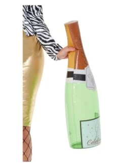 Smiffys Inflatable Champagne Bottle, Green