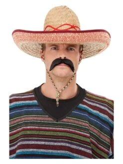 Smiffys Sombrero Straw Hat, Brown