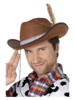 Smiffys Dallas Hat, Brown