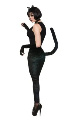 Cat Leggings Black With Tail