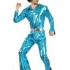 Disco Jumpsuit + Belt Blue Male