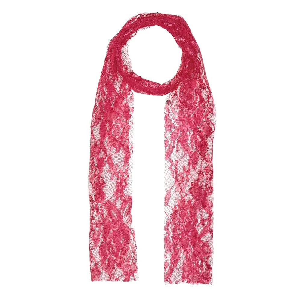 80s Neon Lace Scarf Pink 1 80s Neon Lace Scarf Pink