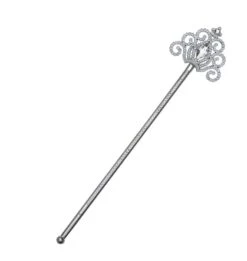 Silver Wand With Clear Stones