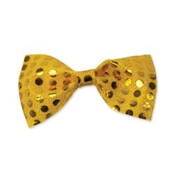 Sequin Bow Tie Gold
