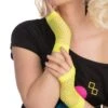 Neon Yellow Fishnet Gloves Short