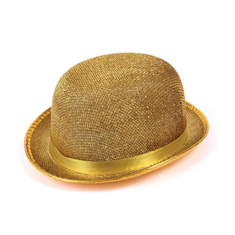 Gold Bowler Hat (Lurex) 1 Gold Bowler Hat (Lurex)