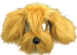Brown Shaggy Dog With Sound Mask