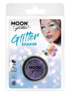 Smiffys Moon Glitter Holographic Glitter Shakers, Purple