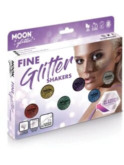 Smiffys Moon Glitter Classic Fine Glitter Shaker, Assorted