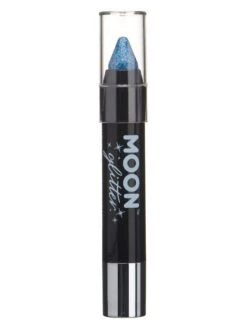 Smiffys Moon Glitter Holographic Body Crayons, Blue