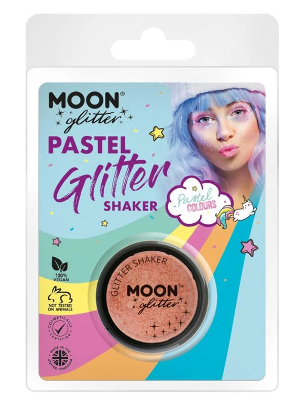 Smiffys Moon Glitter Pastel Glitter Shakers, Peach 1 Smiffys Moon Glitter Pastel Glitter Shakers, Peach