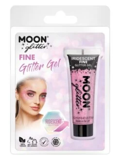 Smiffys Moon Glitter Iridescent Glitter Gel, Pink