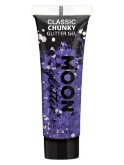 Smiffys Moon Glitter Classic Chunky Glitter Gel, Lavender