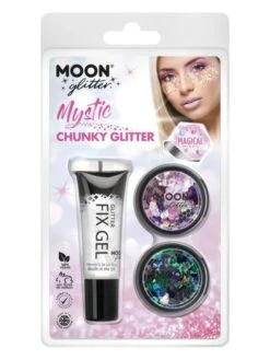 Smiffys Moon Glitter Mystic Chunky Glitter, Clamshell