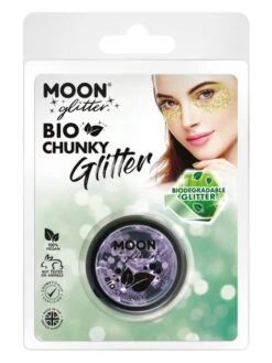 Smiffys Moon Glitter Bio Chunky Glitter, Lavender