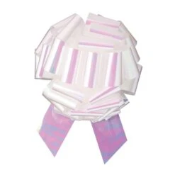 Pull Bow White Iridescent