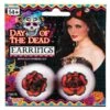 Day Of The Dead Rose Earrings