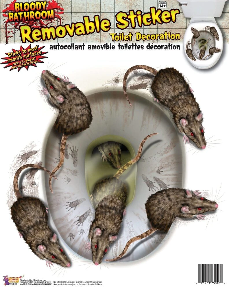 Bloody Rat Toilet Seat Stickers 1 Bloody Rat Toilet Seat Stickers