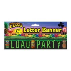Hawaiian Party Letter Banner